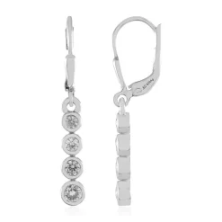 Zirkon-Silberohrringe