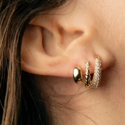 Zirkon-Silberohrringe