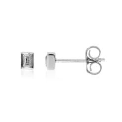 Zirkon-Silberohrringe