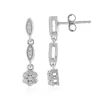 Zirkon-Silberohrringe