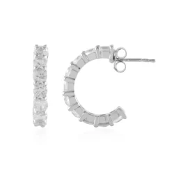 Zirkon-Silberohrringe