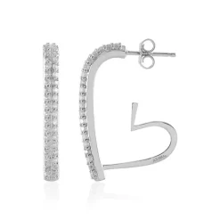 Zirkon-Silberohrringe