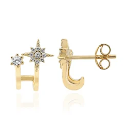 Zirkon-Silberohrringe