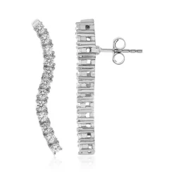 Zirkon-Silberohrringe