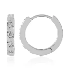 Zirkon-Silberohrringe