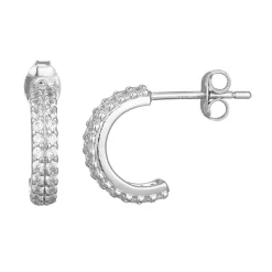 Zirkon-Silberohrringe