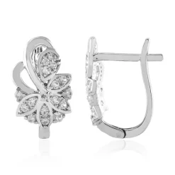 Zirkon-Silberohrringe