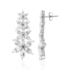 Zirkon-Silberohrringe (de Melo)